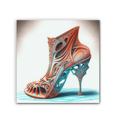 Walking on Air: Futuristic Shoe Canvas Print - Beyond T-shirts