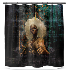 Bohemian Chic Shower Curtain with intricate patterns