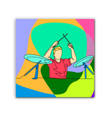 Drummer 1 Wrapped Canvas - Beyond T-shirts