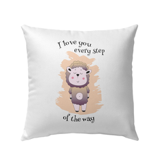 I Love You Every Step Outdoor Pillow