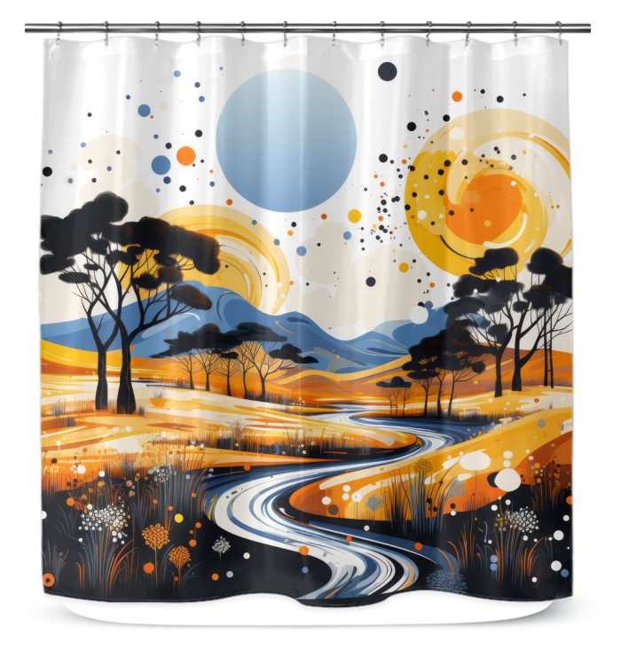 Serene Sea Shores Beach Shower Curtain