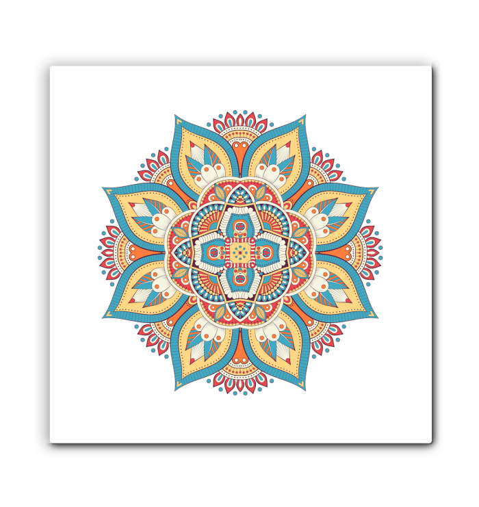 Floral Mandala Harmony Metal Art - Beyond T-shirts