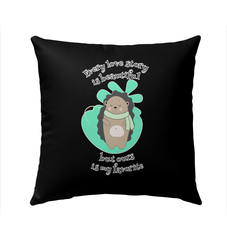 Every Love Story Is Beautiful Outdoor Pillow