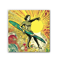 Surfing 1 11 Wrapped Canvas - Beyond T-shirts