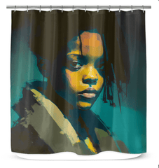 Captivating SurArt 125 shower curtain, transforming bathrooms with its artistic design