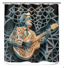 Heavy Metal Wash Shower Curtain