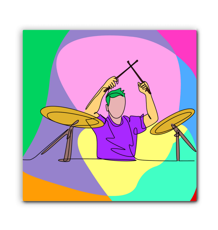 Drummer 1 Wrapped Canvas - Beyond T-shirts
