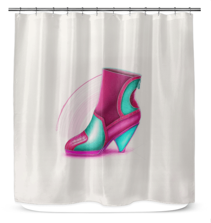 SpaceStride Futuristic Shoe Curtain - Beyond T-shirts