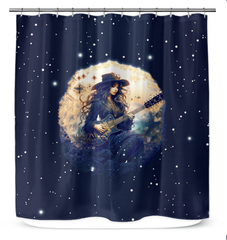 Rhythmic Ink Fusion Shower Curtain