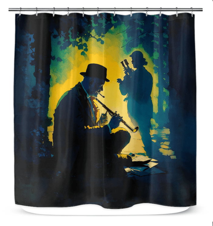 Note-Worthy Bathroom Decor: Music Notes Shower Curtain - Beyond T-shirts