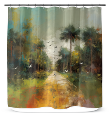 Urban Jungle Exploration Shower Curtain