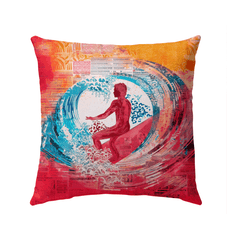 Surfing Comfort Patio Pillow - Beyond T-shirts