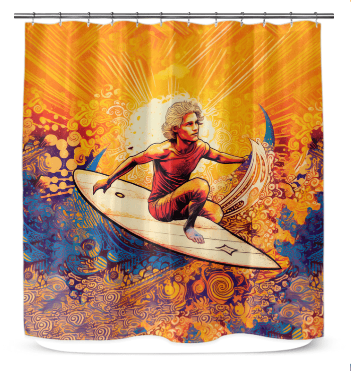 Surfer's Paradise Shower Curtain - Beyond T-shirts