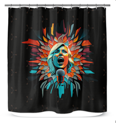 Percussion Pattern Shower Curtain