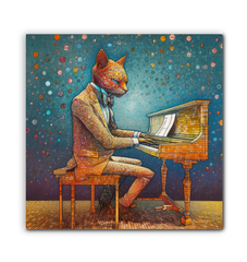 Cat's Elegance Wrapped Canvas