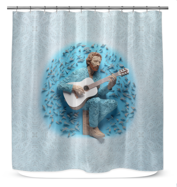 Elegant bathroom setup with Mystical Mandala Papercut Shower Curtain