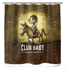 CB6 20 elegant shower curtain hanging in a modern bathroom.