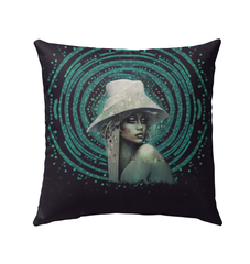 Urban Zen Beyond Style Outdoor Pillow on a contemporary patio sofa.