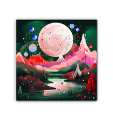 Lustrous Lavender Field Landscape Canvas