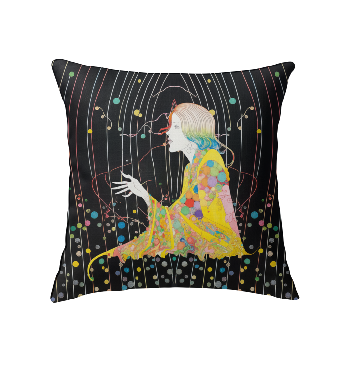 Secret Garden City Indoor Pillow enhancing urban home decor.