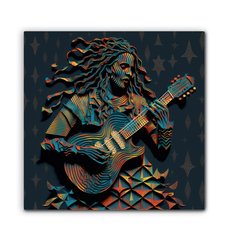 Melodic Metropolis Wrapped Canvas