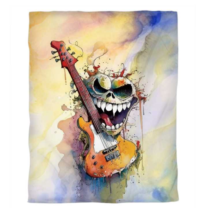 Guitarist’s Gentle Grooves Duvet Cover