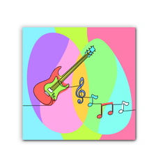 Guitar Line Art Wrapped Canvas - Beyond T-shirts
