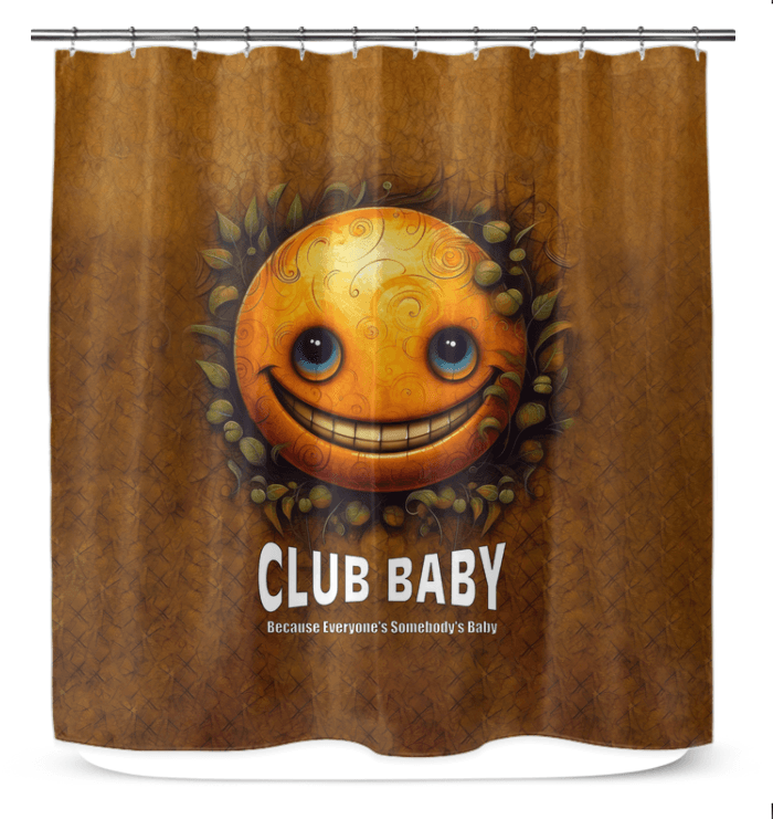 CB3-136 patterned shower curtain adding a touch of elegance to the bathroom