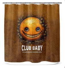 CB3-136 patterned shower curtain adding a touch of elegance to the bathroom