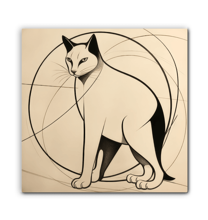 Majestic Feline Silhouette Canvas - Beyond T-shirts