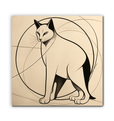 Majestic Feline Silhouette Canvas - Beyond T-shirts