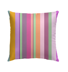 Stylish striped pillow designed for outdoor use, perfect for summer