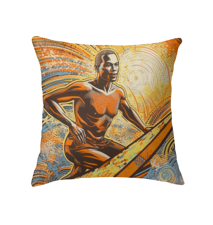 Chic Surfing 5 15 Indoor Pillow with elegant wave patterns for a modern living space.