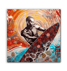 Surfing Serenity Canvas Art - Beyond T-shirts