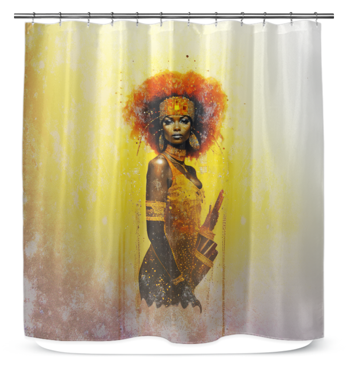 Sleek and stylish Pinnacle of Purity Shower Curtain enhancing bathroom design