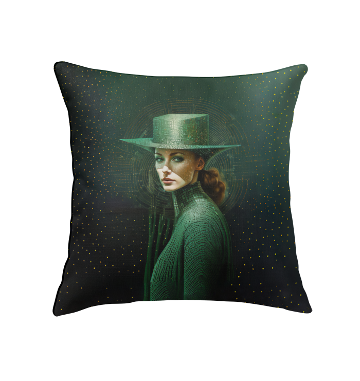 Modern Artistry Indoor Pillow on a cozy sofa