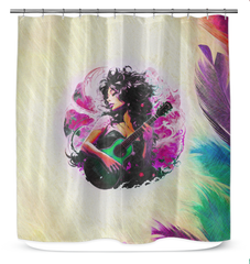 Vintage Vinyl Vibe Shower Curtain