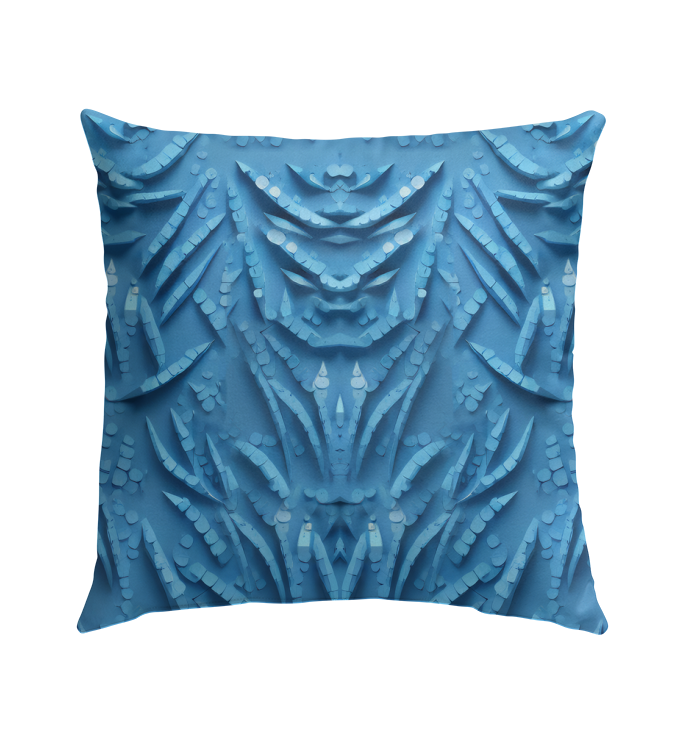 Durable outdoor pillow featuring paper crane pattern.