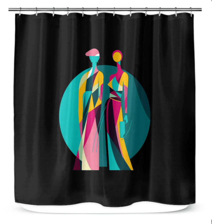 Abstract Elegance Shower Curtain - Beyond T-shirts