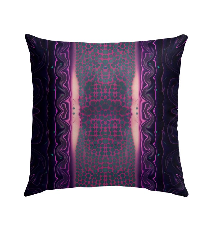 Sunset Glow pillow enhancing outdoor patio decor