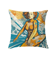 Luxurious Surfing 5 31 Indoor Pillow with a sophisticated surf design for an elegant home accent.