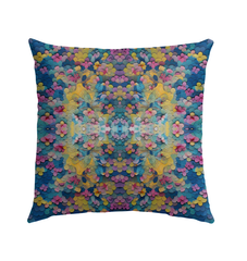 Elegant Whispering Willow Wisps pattern on outdoor pillow.