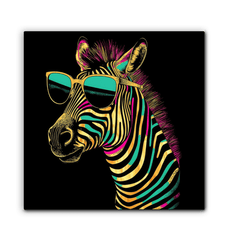 Elegant Zebra Portrait Canvas Art - Beyond T-shirts