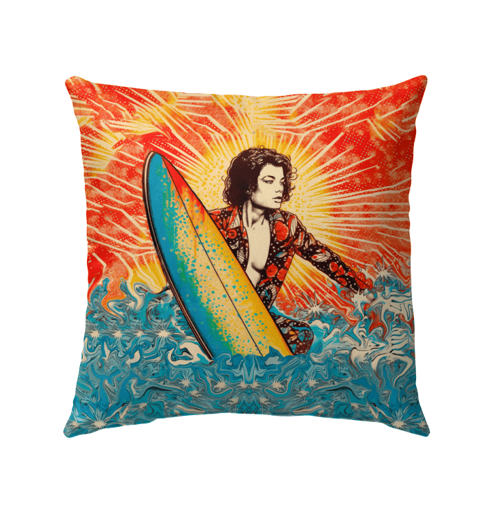 Wave Rider Outdoor Pillow - Beyond T-shirts