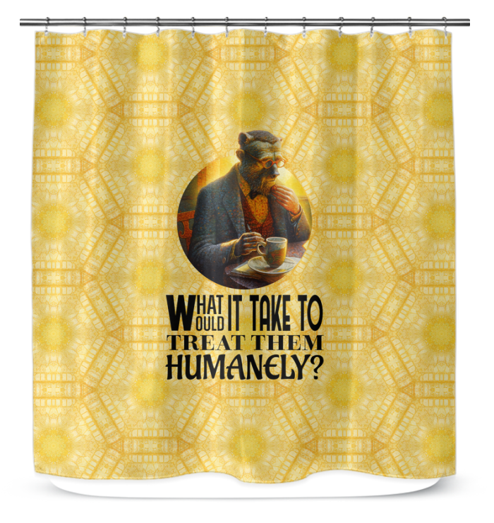 Detective Owls Shower Curtain - Owl Detective Illustration.