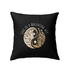 Balance and tranquility wilderness Ying Yang pillow.