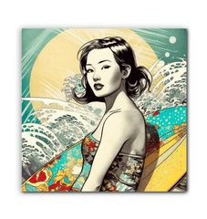 Surfing 1 43 Wrapped Canvas - Beyond T-shirts