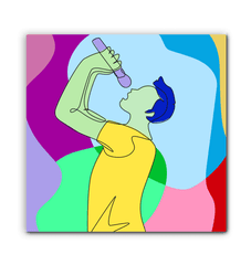 Singing Guy1 Wrapped Canvas - Beyond T-shirts
