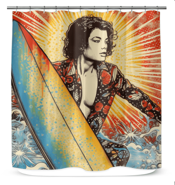 Waves And Sunsets Shower Curtain Surf Into Comfort - Beyond T-shirts