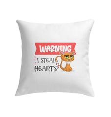 Warning I Only Steal Hearts Indoor Pillow